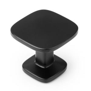 Buton pentru mobila Quart Mini, finisaj negru mat, 26x26 mm imagine