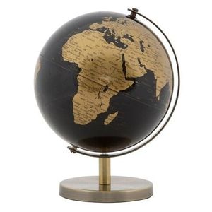 Decoratiune Globe Bronze, Mauro Ferretti, Ø13 x 17 cm, plastic/fier, negru/bronz imagine
