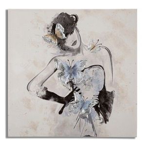 Tablou, Mauro Ferretti, Woman - B, 80 x 2.8 x 80 cm, lemn de pin/panza, multicolor imagine