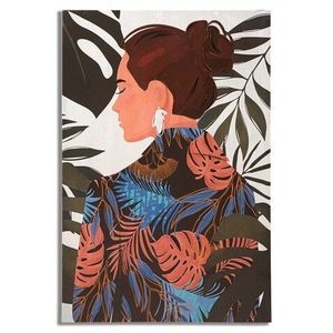 Tablou, Mauro Ferretti, Lady Jungle - B, 80 x 2.8 x 120 cm, lemn de pin/panza, multicolor imagine