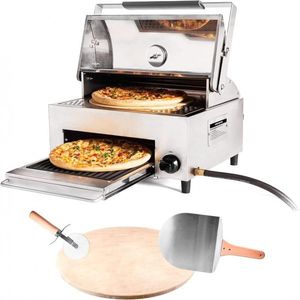 Cuptor Pizza Profesional pe gaz OvenPlus, multifunctional cu doua niveluri imagine