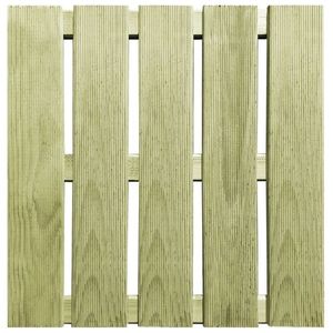 vidaXL Plăci de pardoseală, 30 buc., verde, 50 x 50 cm, lemn imagine