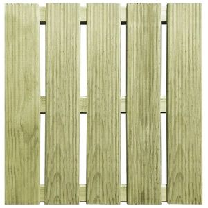 vidaXL Plăci de pardoseală, 24 buc., verde, 50 x 50 cm, lemn imagine