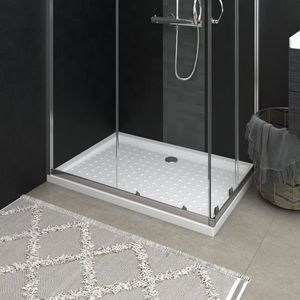 vidaXL Cădiță de duș cu puncte, alb, 70x100x4 cm, ABS imagine