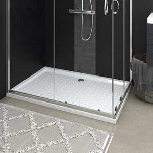 vidaXL Cădiță de duș cu puncte, alb, 80x120x4 cm, ABS imagine