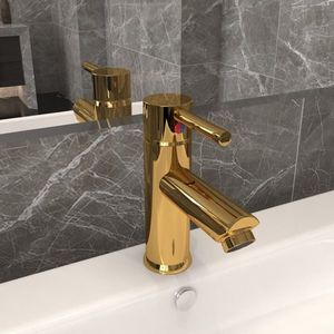 vidaXL Robinet chiuvetă de baie, auriu, 130x176 mm imagine