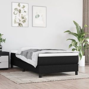 vidaXL Saltea de pat cu arcuri, negru, 90x190x20 cm, textil imagine