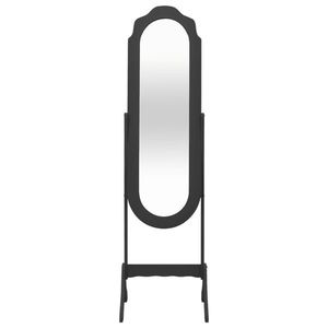 vidaXL Oglindă independentă, negru, 45, 5x47, 5x160 cm, lemn compozit imagine