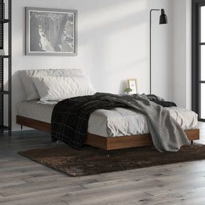 vidaXL Cadru de pat, stejar maro, 90x200 cm, lemn prelucrat imagine