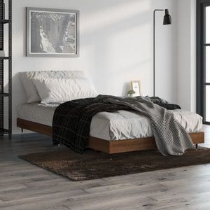 vidaXL Cadru de pat, stejar maro, 90x190 cm, lemn prelucrat imagine