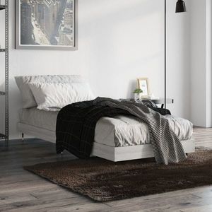 vidaXL Cadru de pat, gri sonoma, 75x190 cm, lemn prelucrat imagine