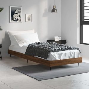 vidaXL Cadru de pat, stejar maro, 75x190 cm, lemn prelucrat imagine
