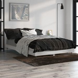 vidaXL Cadru de pat, gri sonoma, 120x190 cm, lemn prelucrat imagine