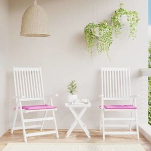 vidaXL Perne pentru scaun, 2 buc., roz, 50x50x3 cm, material textil imagine