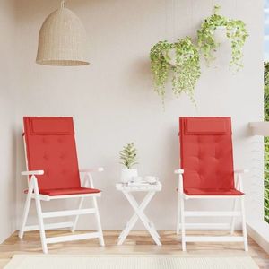 vidaXL Perne scaun cu spătar înalt 2 buc, roșu, țesătură Oxford imagine