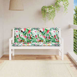 vidaXL Perne bancă de grădină, 2 buc., multicolor, 150x50x7cm, textil imagine