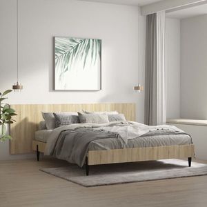 vidaXL Tăblie de pat, perete, stejar Sonoma, 240x1, 5x80 cm, lemn prelucrat imagine