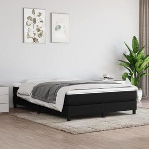 vidaXL Saltea de pat cu arcuri, negru, 140x190x20 cm, textil imagine