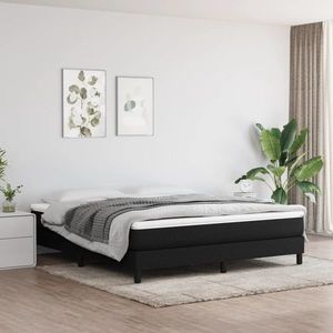 vidaXL Saltea de pat cu arcuri, negru, 180x200x20 cm, textil imagine