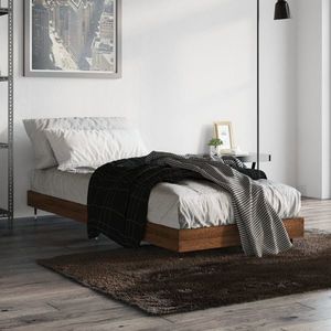 vidaXL Cadru de pat, stejar maro, 75x190 cm, lemn prelucrat imagine