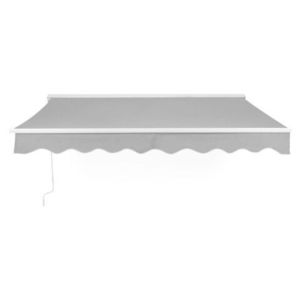 Marchiza de perete, Burgas, L.295 l.250 cm, aluminiu/otel/poliester, alb/gri imagine