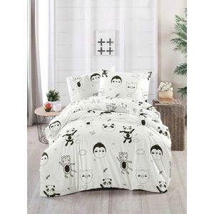 Lenjerie de pat pentru o persoana, Panda, Life Style, Bumbac Ranforce imagine