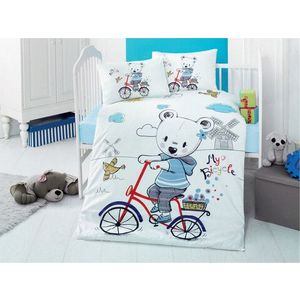 Lenjerie de pat pentru copii, My Bike, Patik, Bumbac Ranforce imagine