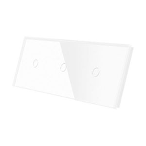 Panou Intrerupator Simplu + Simplu + Simplu cu Touch Din Sticla LUXION imagine