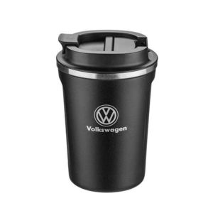 Cana termos, 350 ml, negru, metal, plastic, logo Volkswagen imagine