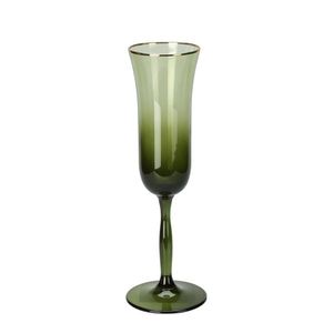 Pahar pentru sampanie Emerald din sticla verde 175 ml imagine