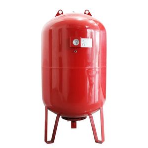 Vas expansiune termic Fornello 150 litri, vertical, cu picioare si manometru, culoare rosu, presiune maxima 10 bar, membrana EPDM imagine