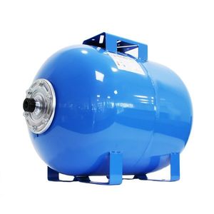 Vas expansiune pentru hidrofor Fornello 50 litri, orizontal, culoare albastru, presiune maxima 10 bar, membrana EPDM imagine
