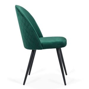 scaun living din catifea cu picioare negre BUC 207 verde imagine