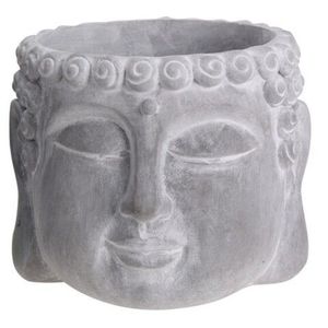 Ghiveci Buddha, 16x16x12.5 cm, ciment, gri imagine