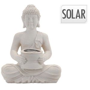 Lampa solara de gradina Buddha, 21x14x28 cm, ceramica imagine