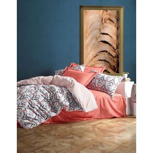 Lenjerie de pat pentru o persoana Single XXL (DE), Tile - Cinnamon, Cotton Box, Bumbac Ranforce imagine