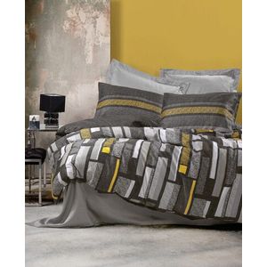 Lenjerie de pat pentru o persoana (DE), Farris - Grey, Cotton Box, Bumbac Satinat imagine