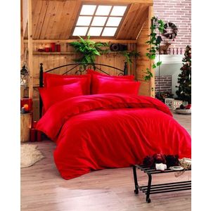 Lenjerie de pat pentru o persoana Single XL (DE), Elegant - Red v2, Cotton Box, Bumbac Satinat imagine