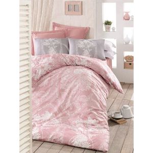 Lenjerie de pat pentru o persoana (FR), Madam Lili - Pink, Pearl Home, Bumbac Ranforce imagine