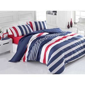 Lenjerie de pat pentru o persoana (BL), Stripe, Victoria, Bumbac Ranforce imagine