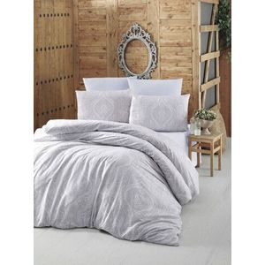 Lenjerie de pat pentru o persoana (FR), Ornament - Grey, Victoria, Bumbac Ranforce imagine