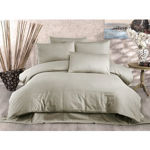 Lenjerie de pat pentru o persoana Single XL (DE), Lilyum - Cappuccino, Whitney, Bumbac Satinat imagine