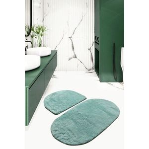 Set covorase de baie 2 piese, Chilai Home by Alessia, Colors of Oval, Acril, Verde menta imagine