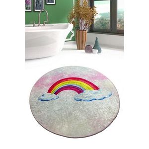 Covoras de baie, Chilai Home, Leno Djt (100 cm), Poliester, Multicolor imagine