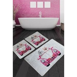 Set covoraș de baie (3 bucăți), Chilai, Dogs Vosvos Djt, Poliester, Multicolor imagine