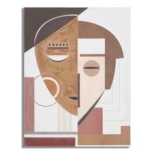 Tablou decorativ Face, Mauro Ferretti, 60x80 cm, canvas pictat manual, multicolor imagine