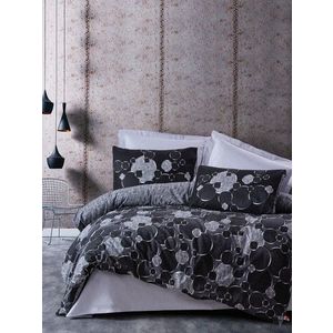 Lenjerie de pat pentru o persoana (EU) (IT), Round - Grey, Cotton Box, Bumbac Ranforce imagine