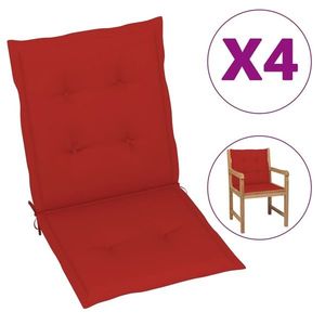 vidaXL Perne cu spătar mic, 4 buc. roșu 100x50x3 cm textil oxford imagine