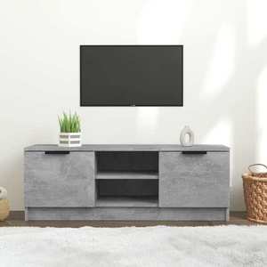 vidaXL Comodă TV, gri beton, 102x35x36, 5 cm, lemn prelucrat imagine