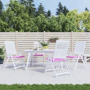 vidaXL Perne scaun grădină, roz, 4 buc., 50x50x3 cm, textil imagine